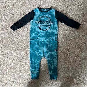 RAGS Long Sleeve Hip Pocket Tie Dye Romper - 'Skate Co Rags' - 18-24 months